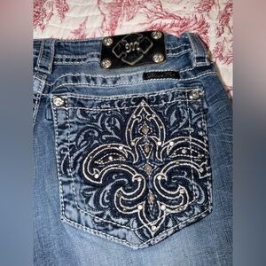 Miss Me Mid Rise Embellished Skinny Jeans